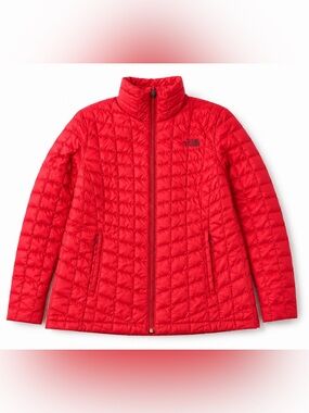 The North Face Women's Small Red Quilted Puffer Jacket Thermaball
